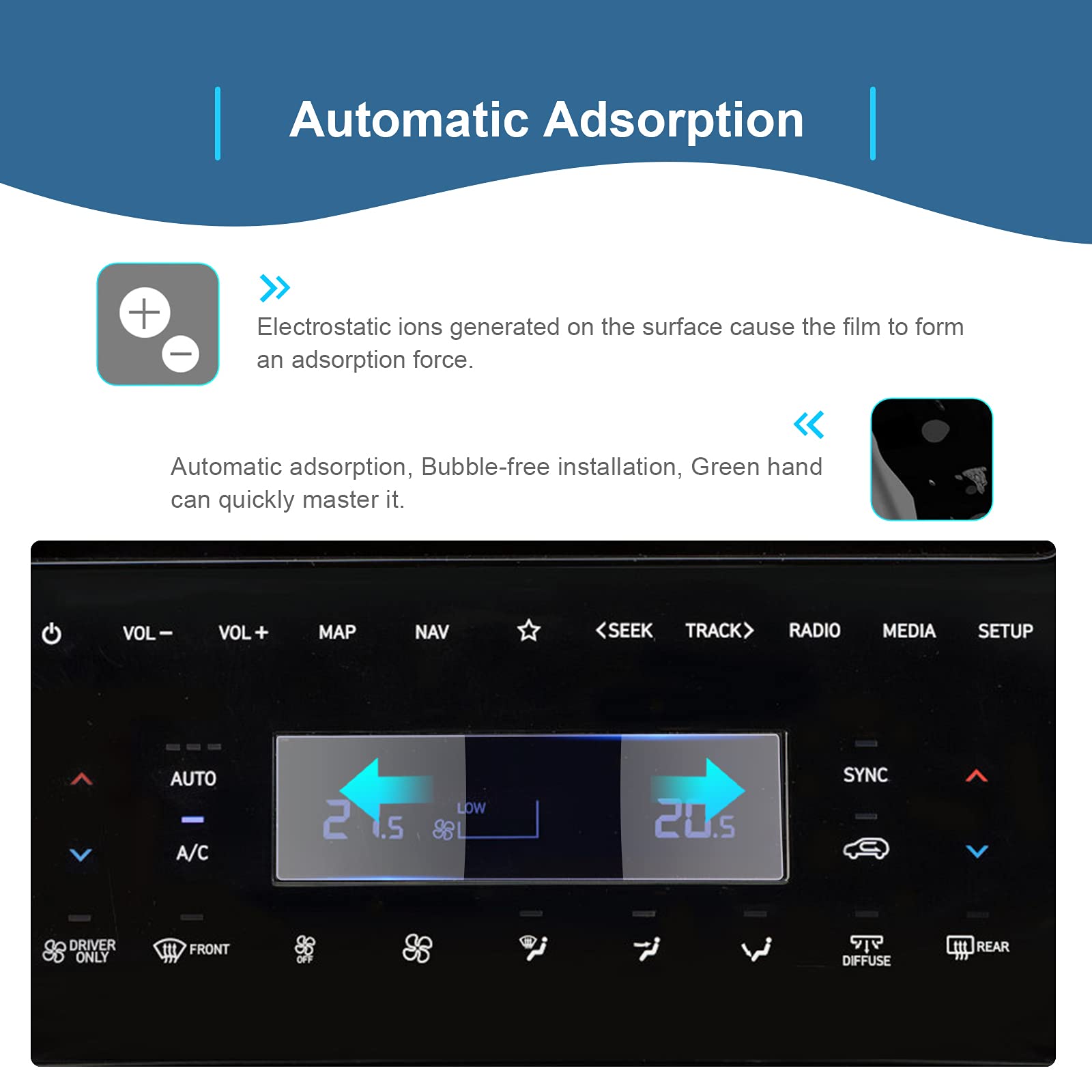 RUIYA Displayschutzfolie Für Hyundai Tucson (2021-2024) – 9H Gehärtetes Glas, 121x34 Mm, Anti-Fingerprint