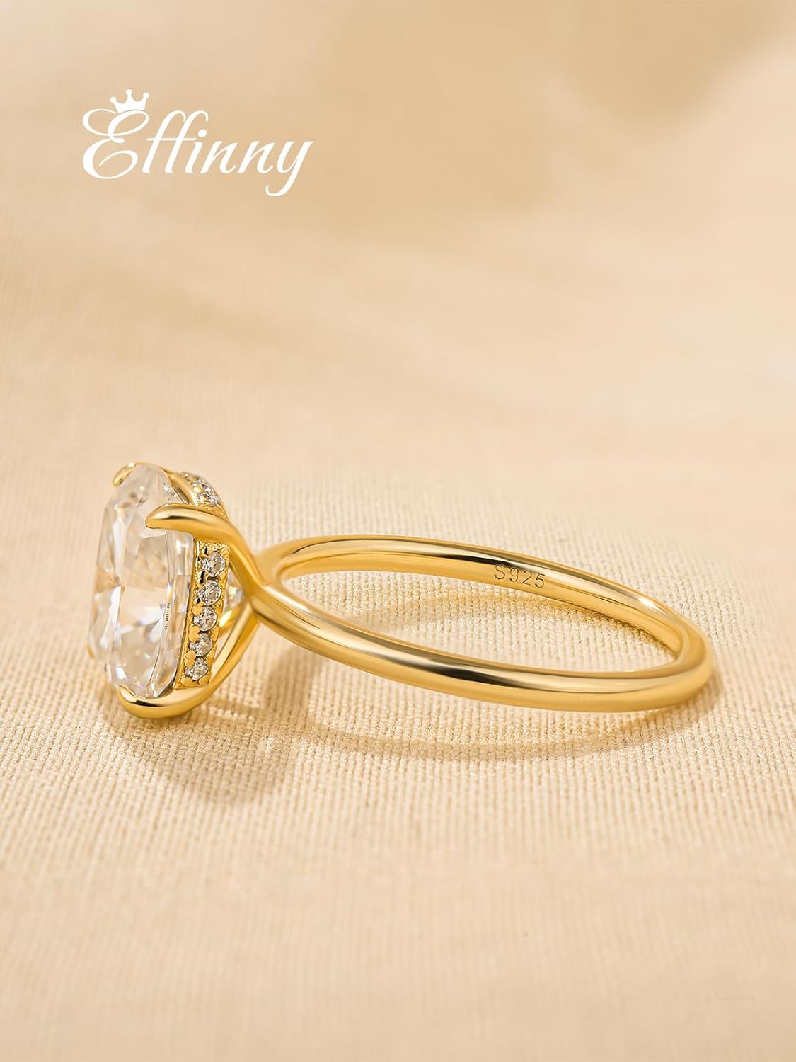 2.5/3.5ct Elongated Cushion Cut Moissanite Engagement Ring,Genuine D Color VVS1 Clarity,925 Sterling Silver Solitaire Promise Ring for Wedding,Daily,Travel,Party - Image 5