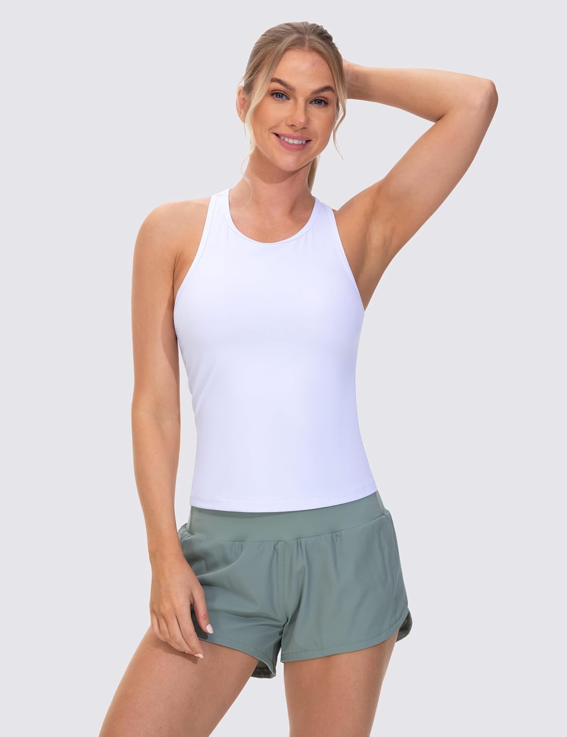 THE GYM PEOPLE Racerback Workout Tank Tops for Women Slim Fit Sleeveless Basic Athletic Running Yoga Shirts - Image 6