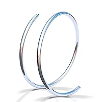 Vista 17 de Black Double Nose Ring - Tiny 20 Gauge Black Silver Spiral Nose Hoop - 925 Black Sterling Silver Double Nose Piercing For Women