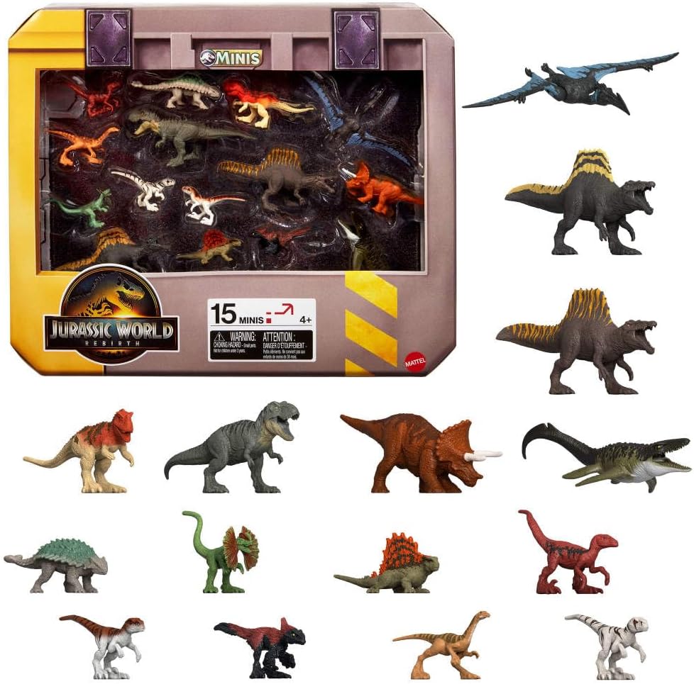 15-Pack Mini Dinosaur Figures Inspired by Jurassic World Rebirth