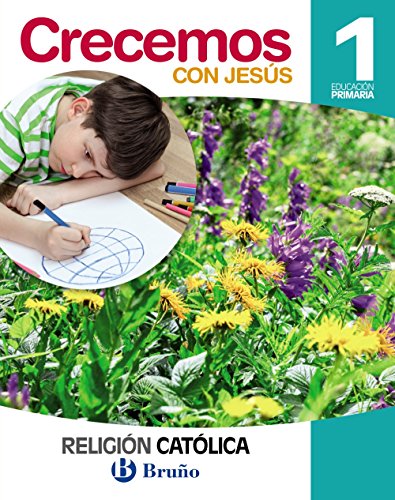 Portada de Religión católica Crecemos con Jesús 1 Primaria