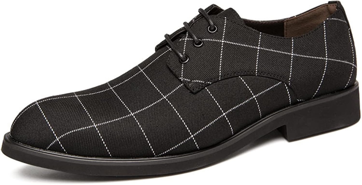 Gureitojp メンズ ビジネスシューズ 革靴 ブリティッシュ チェック柄 おしゃれ 紳士靴 レースアップ 通気性 カジュアル Gureitojp メンズ ビジネスシューズ 革靴 ブリティッシュ チェック柄 おしゃれ 紳士靴 レースアップ 通気性 カジュアル