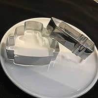 Vista 8 de Juego de 4 cortadores de galletas para el regreso a clases, libro, manzana, lápiz Fondant