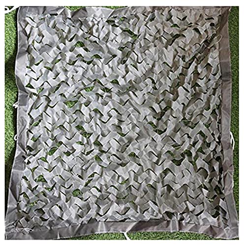 Filet De Camo Chasse,Filet De Camouflage Crème Solaire Gris,pour Décoration Militaire,Camping,bâche Voiture,Filet D'ombrage Renforcé 1,5x2/3x4/5x6m,Accessoires De Camouflage,3x3m(9.8 * 9.8ft) Cover