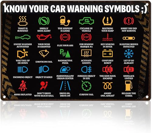 Cartel de hojalata sarcástico divertido y sarcástico, decoración de pared de metal retro de 8 x 12 pulgadas, luces de advertencia vintage con texto