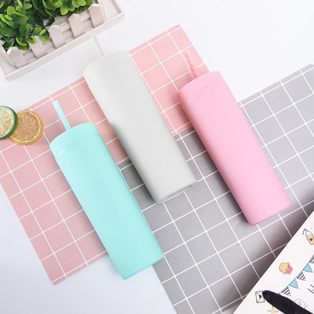  momocici Skinny Tumblers Bulk.16oz Matte Pastel