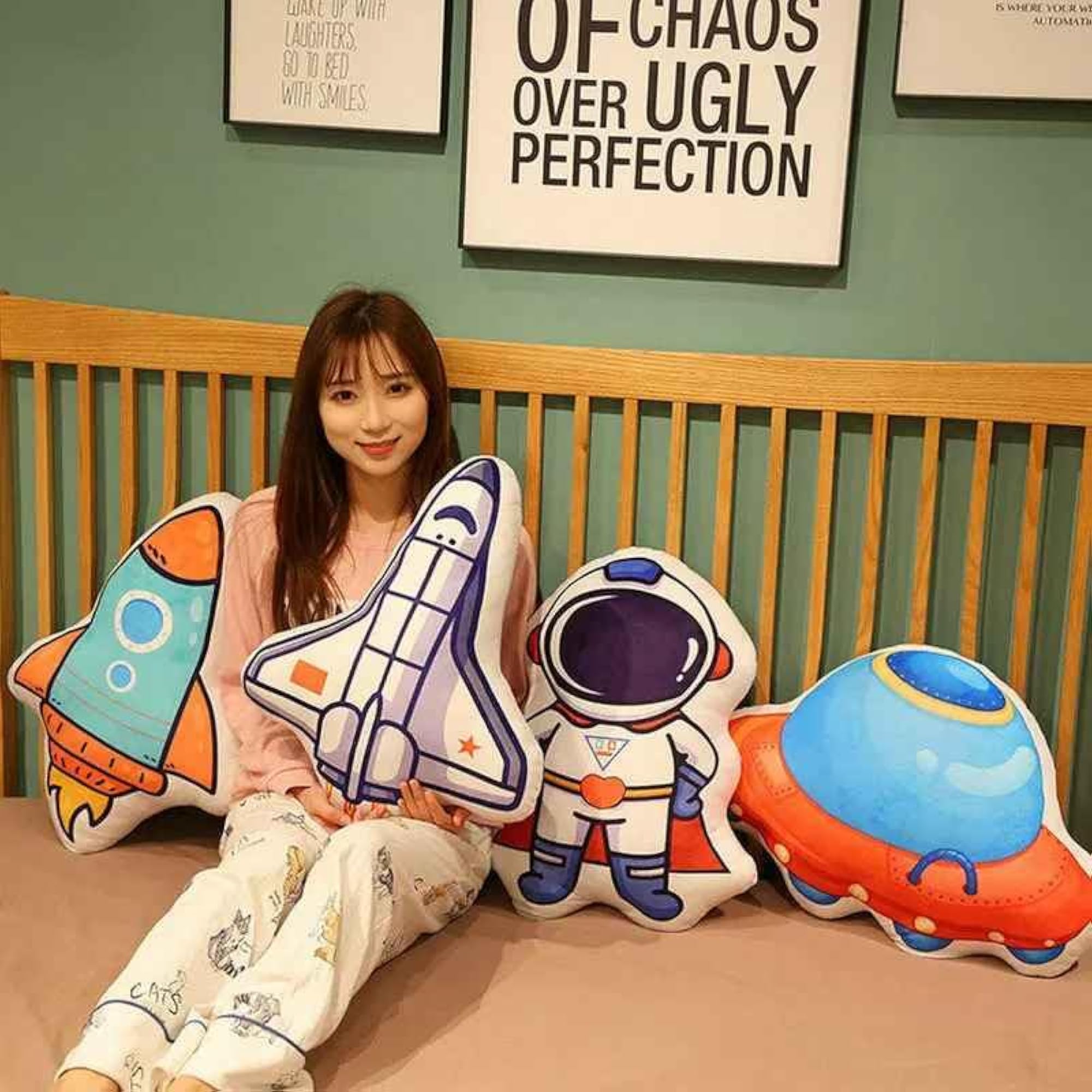 Space Shuttle Plush Toy Pillow for Kids