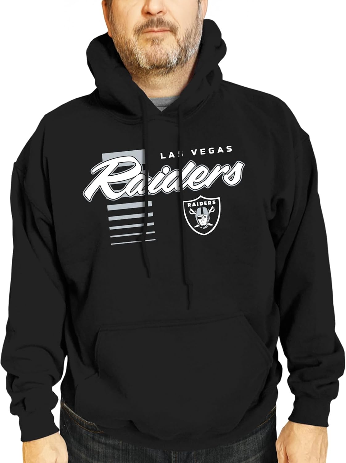 Team Fan Apparel NFL Adult Unisex Retro Script Ultra Soft Fleece Hooded Sweatshirt, Officially Licensed Football Performance