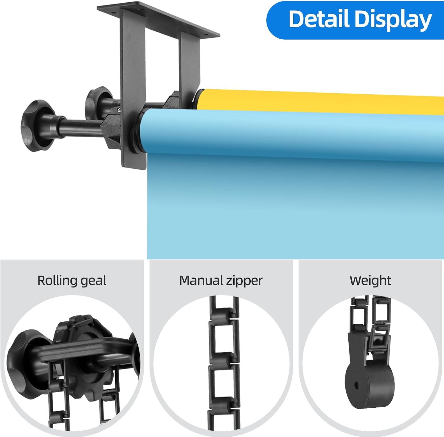 WELLMAKING Manual axis Background Lifter,Background Photography Support Stand,Muslin Backdrop Kits,Adjustable Drape Backdrop Display Stand,for Event,Party (M14-02)
