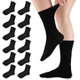 Womens Crew Socks Casual Athletic Gym LightWeight Thin Cotton Socks 6 Pairs