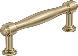 Amerock Enlivity 3-3/4 inch (96mm) Center-to-Center Golden Champagne Cabinet Pull, BP37722BBZ
