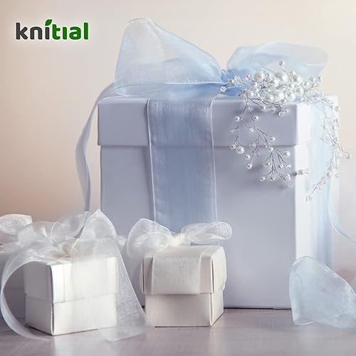 Miniatura 7 de Cinta de organza negra de 1-12 pulgadas x 50 yardas, cinta transparente para envolver regalos, lazos para el cabello, decoraciones, arreglos florales