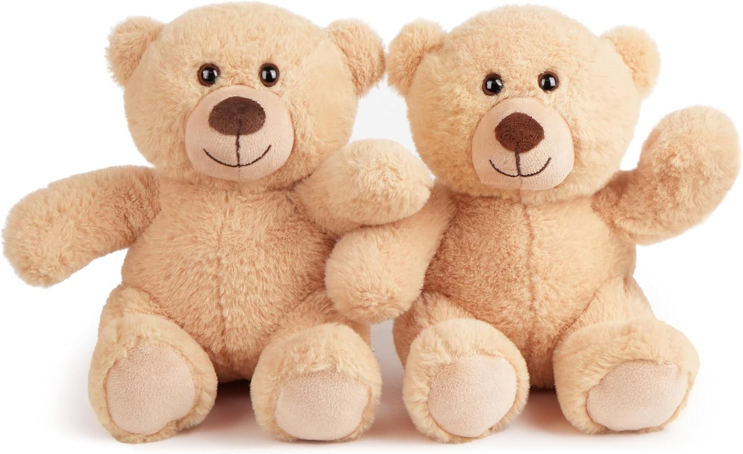 LotFancy 2 Pezzi Orso Peluche 20cm Piccoli, Peluche Orsi Piccoli 20cm, Orsacchiotti Orsetto di Peluche Regali Bambini, Orso Peluche per San Valentino Ragazze Fidanzate Natale Matrimonio Festa