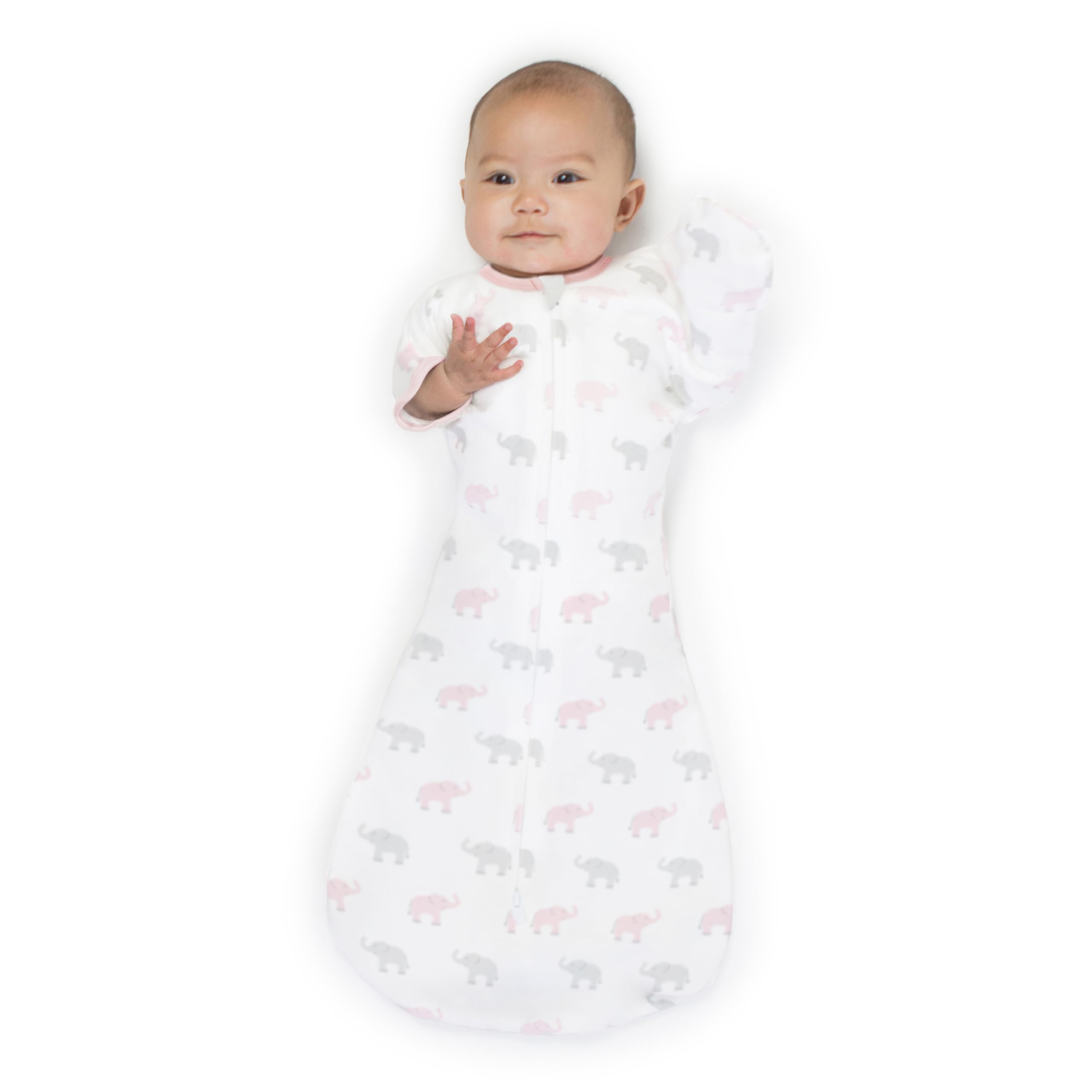 Amazing Baby Transitional Swaddle Sack, Baby Swaddles for Newborn with Arms Up Half-Length Sleeves & Mitten Cuffs