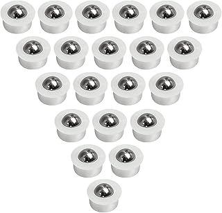 20 Pack Mini Ball Transfer Bearing Table Conveyor Roller Ball White Mini Caster Wheels Table Conveyor Roller Ball Transmission, Furniture,Wheelchair 1/3inch