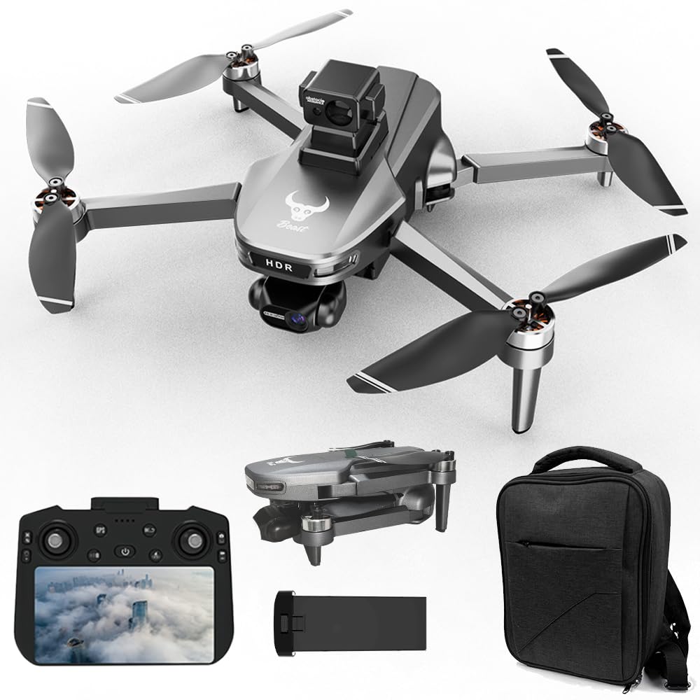 X-Verse ZLL SG109 MAX2 Drone con Telecamera 4K, Schermo RC, Gimbal a 3 Assi, Distanza del Telecomando di 3KM, 360° per Evitare Ostacoli, Droni Professionale Quadcopter (1 Batterie)
