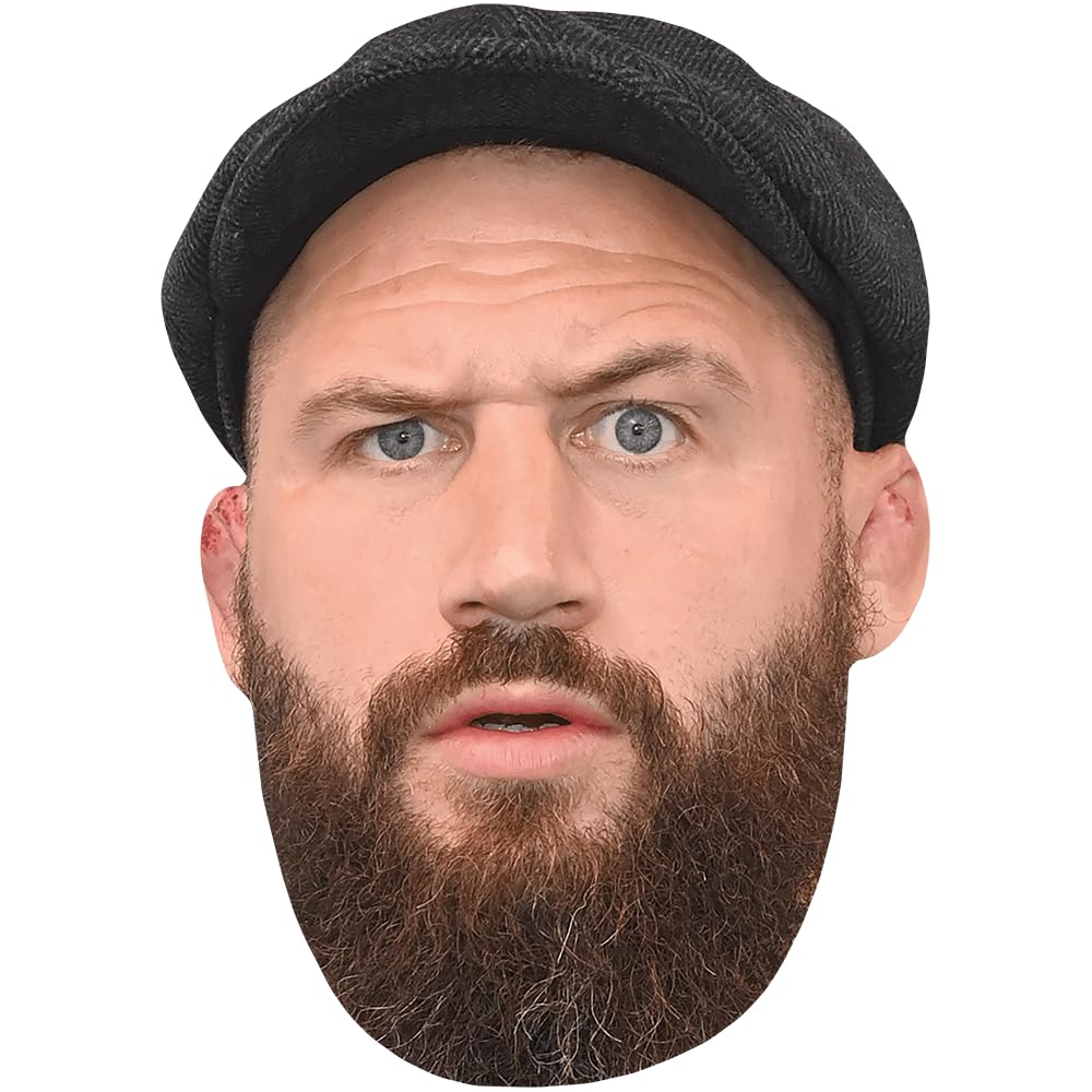 Celebrity Cutouts Lifelike Joe Marler (Hat) Celebrity Mask, Flat Card Face, Fancy Dress Mask