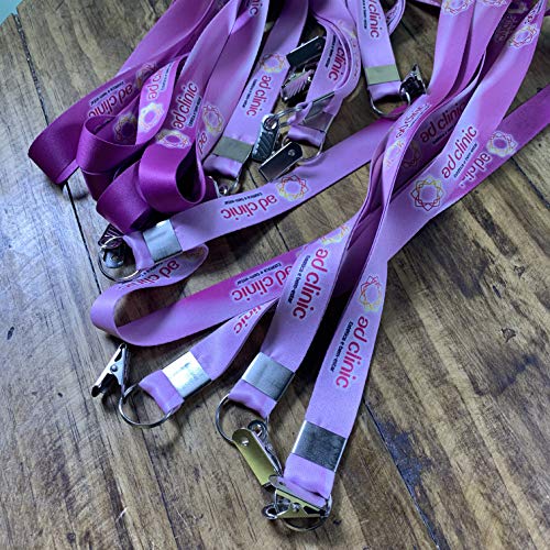 Cordão Personalizados para Crachá com o Logo da Sua Marca/Empresa e Presilha Jacaré