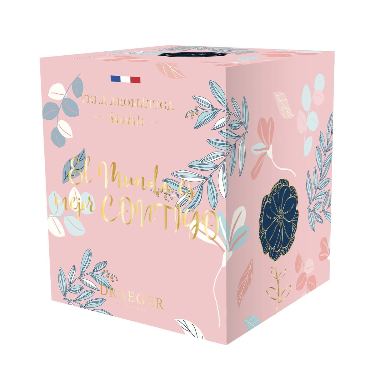 Draeger Paris - Vela Fragancia Sándalo El Mundo es Mejor Contigo