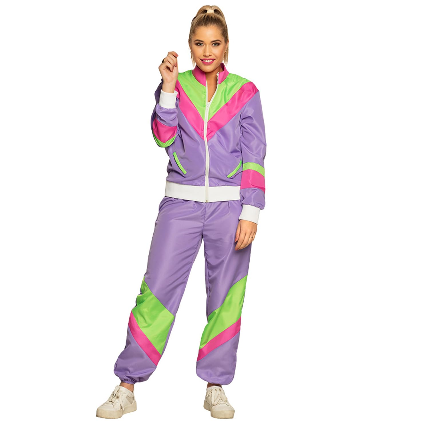 BOLAND BV Women's Trainingsanzug Retro Frau Adult Sized Costumes Not Applicable, Mehrfarbig, M
