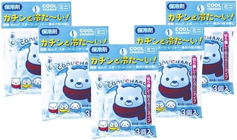 Amazon Co Jp 紀陽除虫菊 保冷剤 クールチャージ ミニ アイシングやお弁当の保冷にも 3個入 5個セット ホーム キッチン