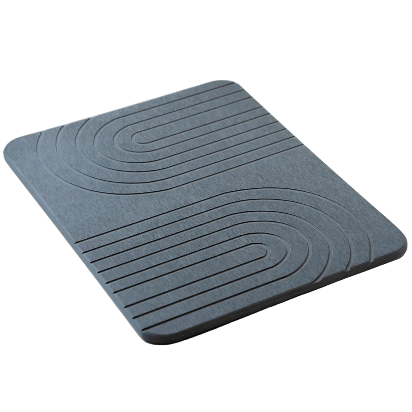 Tapis de séchage en pierre de diatomée gris 30x40 cm pour vaisselle de cuisine