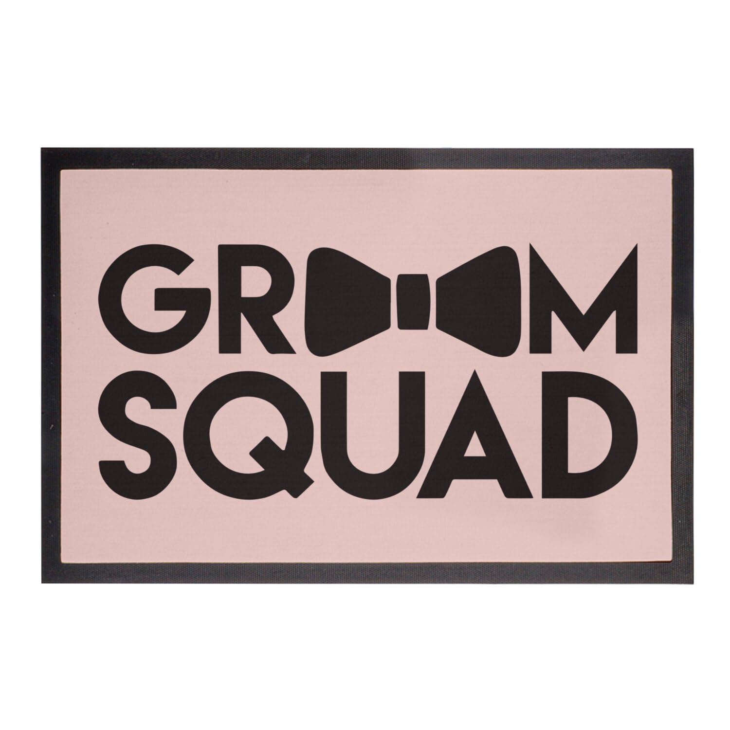 Paillasson Rose Groom Squad 60x40cm pour décoration de mariage