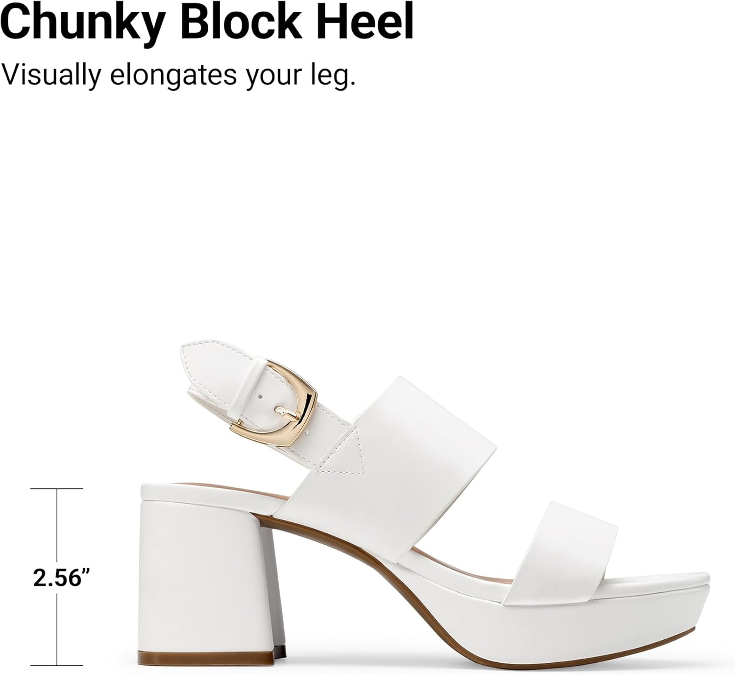 DREAM PAIRS Women's Comfort Chunky Heel Sandals – Platform Block Heels with Adjustable Buckle, Stylish & Comfortable for Daily Wear, Work, & Party Events - Image 4