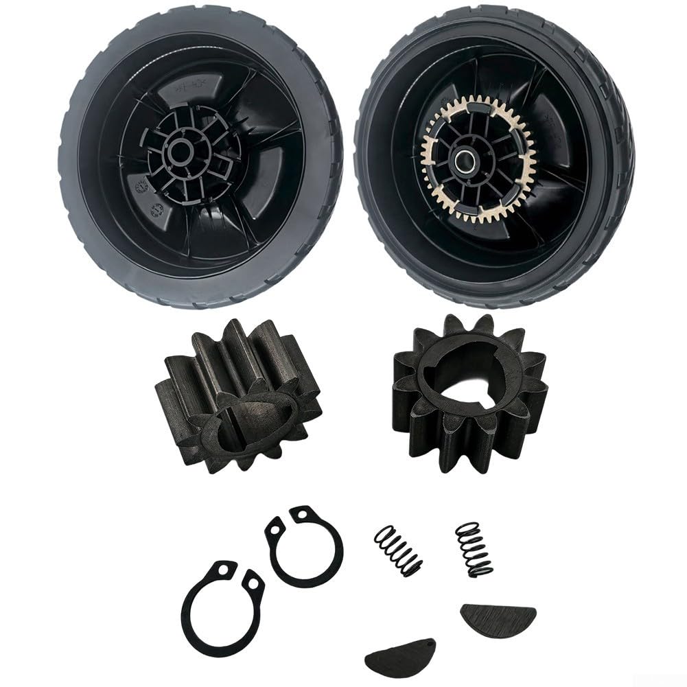 Kit de ruedas para cortacésped y engranaje de transmisión de 12 dientes de 8 pulgadas de diámetro para Honda HRN216 Series VKA VKAA VLAA VYA VYAA 44710-VR8-N00ZA 42710-VR8-N00ZA para jardín (ruedas