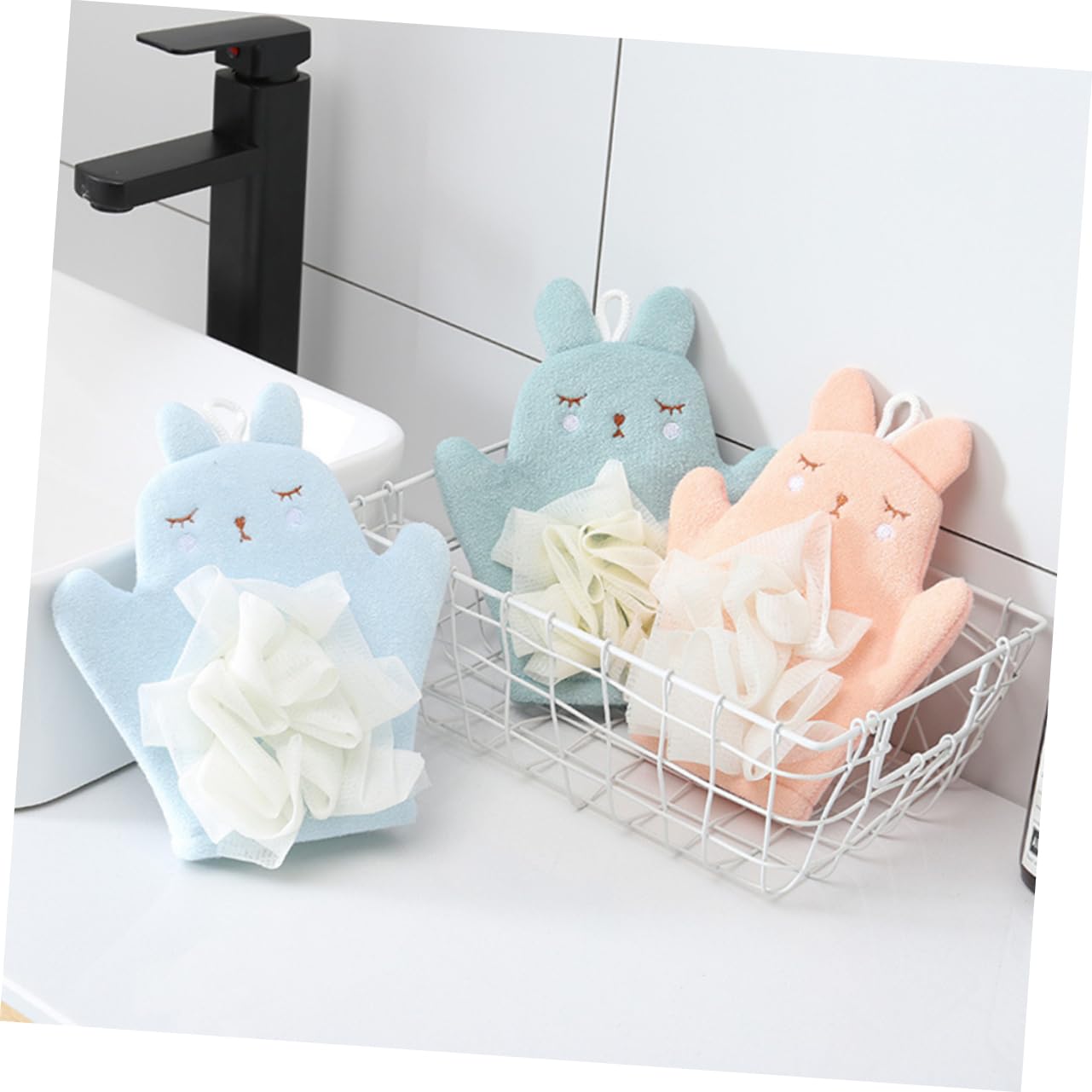 3 Piezas Guante De Baño Exfoliante De Doble Cara Para Spa Guante Corporal De Limpieza Profunda Para Baño y Cuidado Piel
