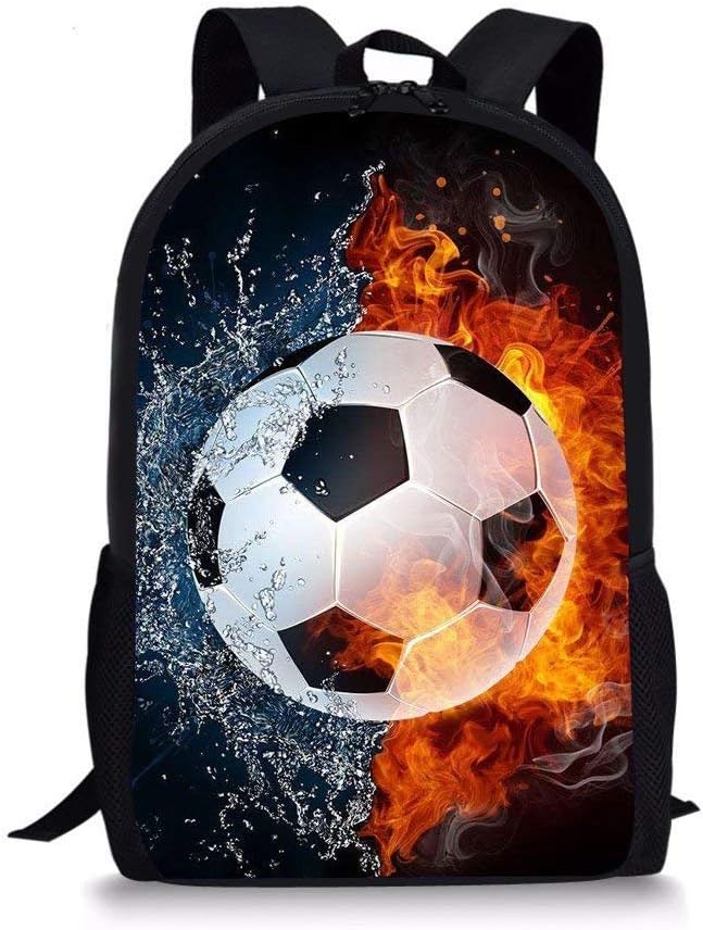 Coloranimal Boys Girls Backpack Knapsack Soccer Printed Travel Hunting Daypack