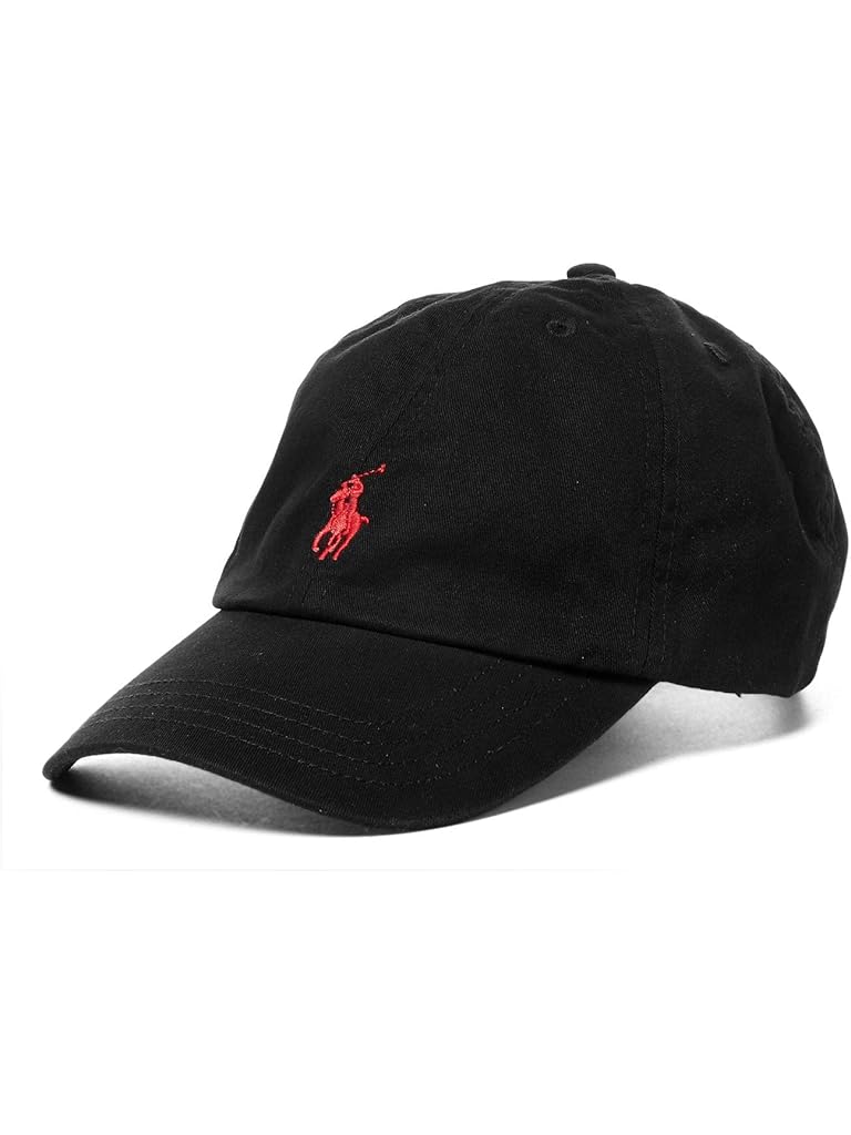 Black Polo Ralph Lauren Cotton Chino Baseball Cap (Big Kids)