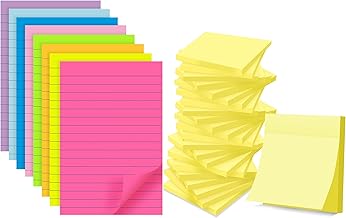 4x6 Lined Sticky Notes and Yellow Sticky Notes 3x3