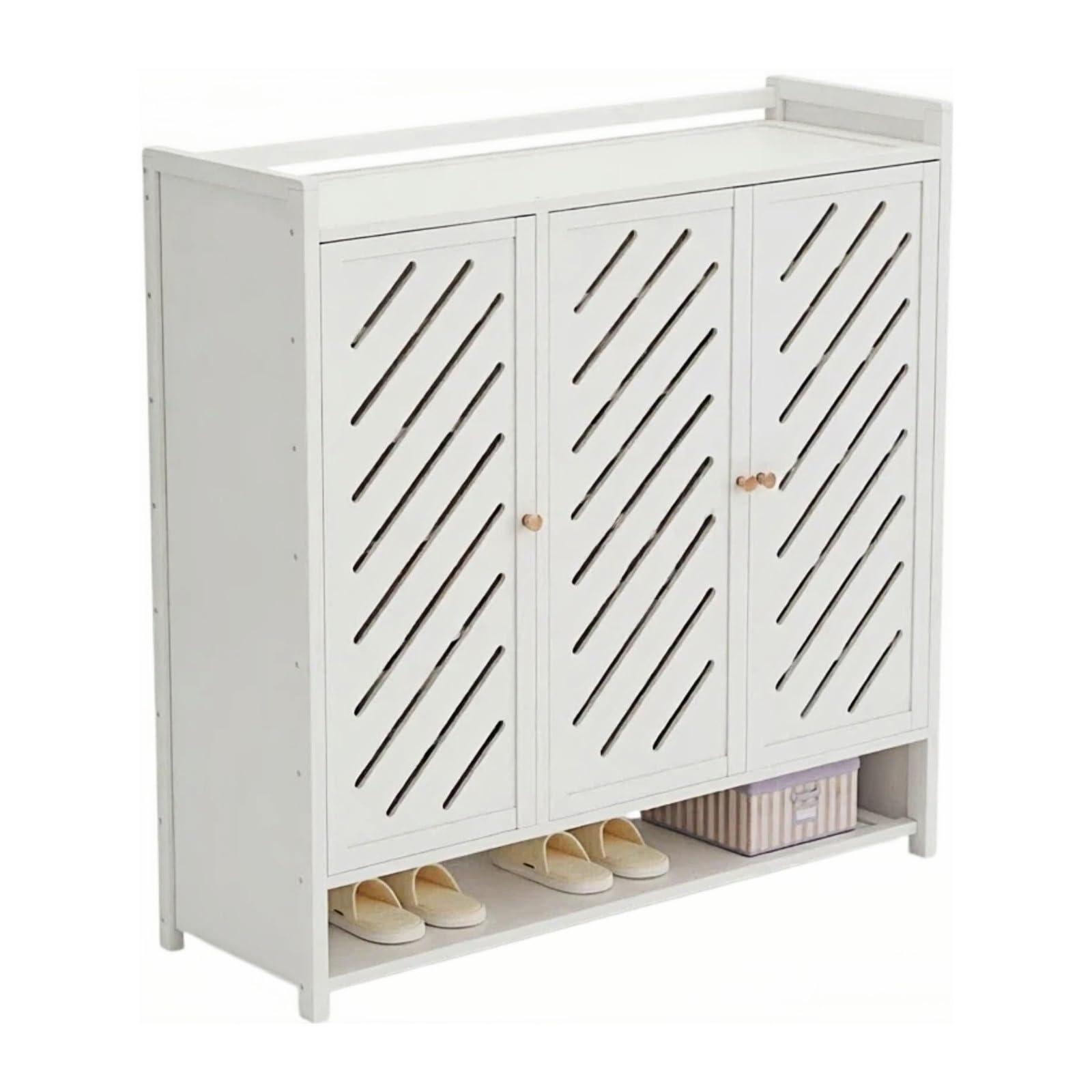 XUJUAN-0227 Shoe Cabinet Household Entryway Shoe Cabinet Indoor Rack Corridor Small Narrow(White,Large)