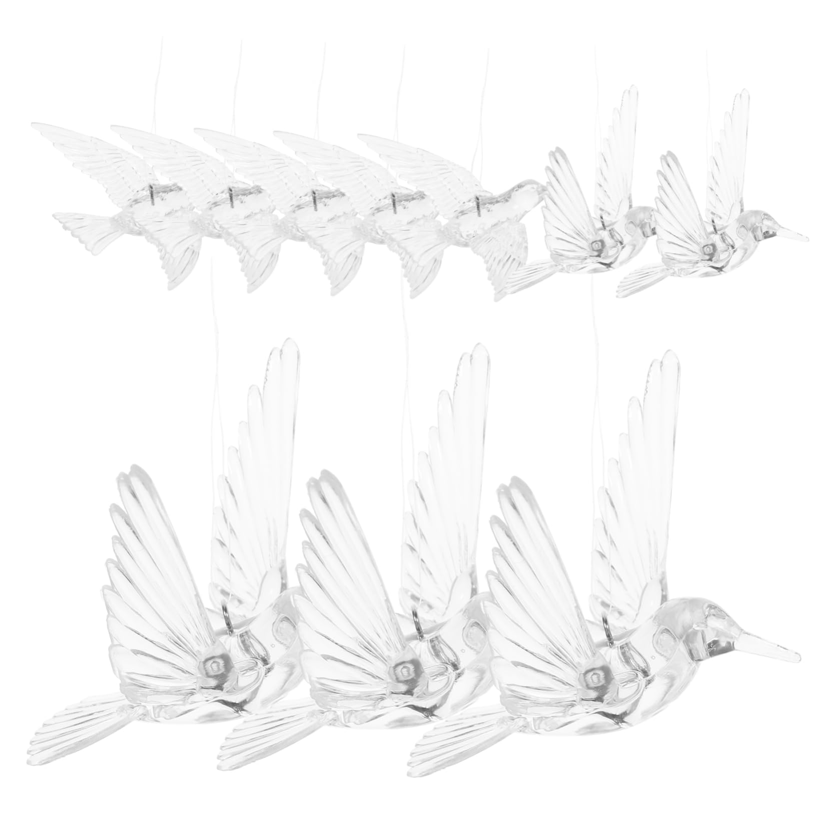 SOIMISS 3 Sätze DIY Transparenter Vogel Kristall Kolibri Hochzeit Decke Hängende Weihnachtsbaum Ornament Dekoration Hochzeitsdekor Ornamente Zum Basteln Ornamente Für 10 Stück * 3