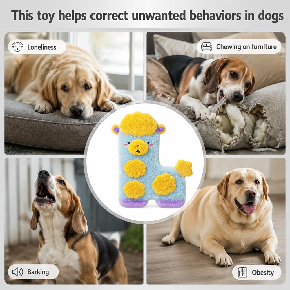 MengYu Jouet couineur en peluche pour chiens de petite et moyenne taille, jouet à mâcher interactif doux avec couineur intégré, joli lama et licorne pour jouer en intérieur, rapporter, entraîner et