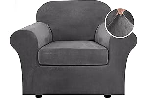 "Bless Your Home" 2-Piece Large Stretch Chair Slipcover with Arms