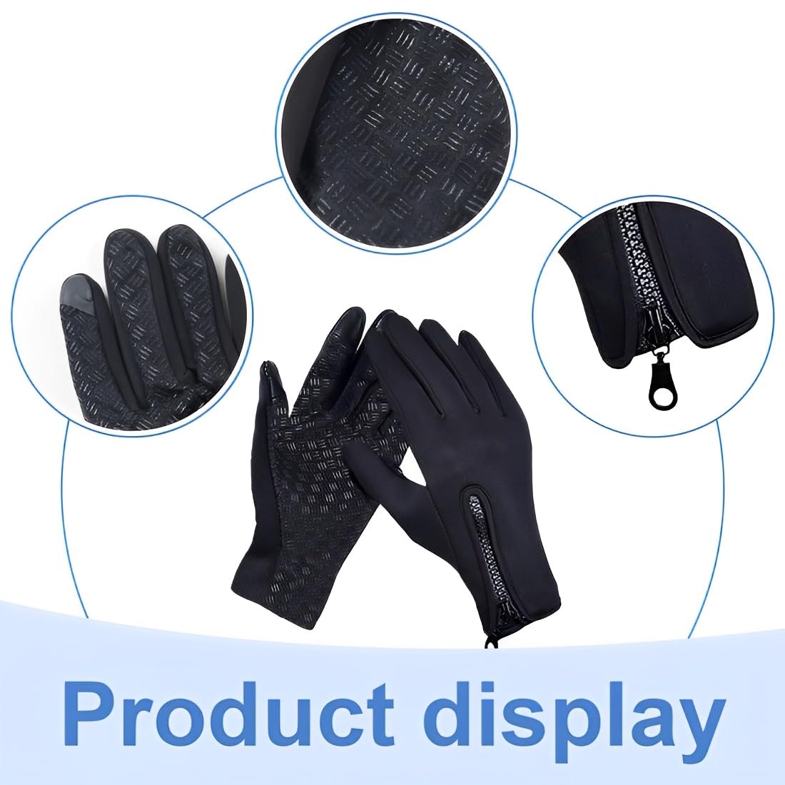 Guantes de Equitación de Mujer de Cuero Sintético