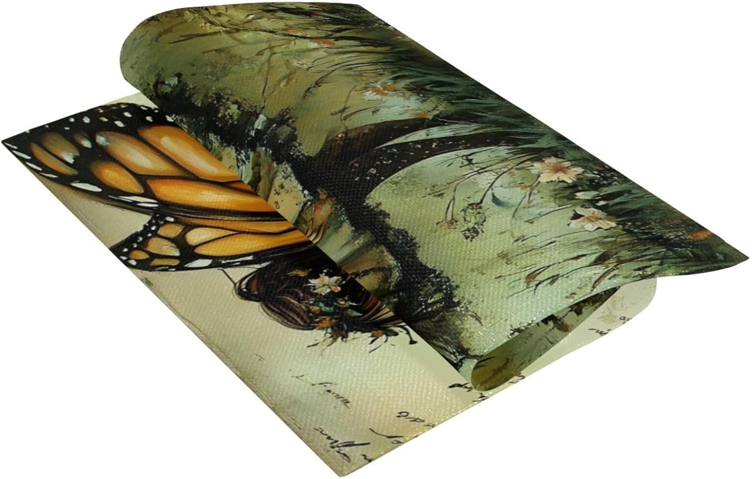 Burlap Garden Flag Fairy Butterfly Vintage, 28” x 40” - Double Sided Garden Flags for Outside, House Yard Flags, Seasonal Outdoor Decorative Flag