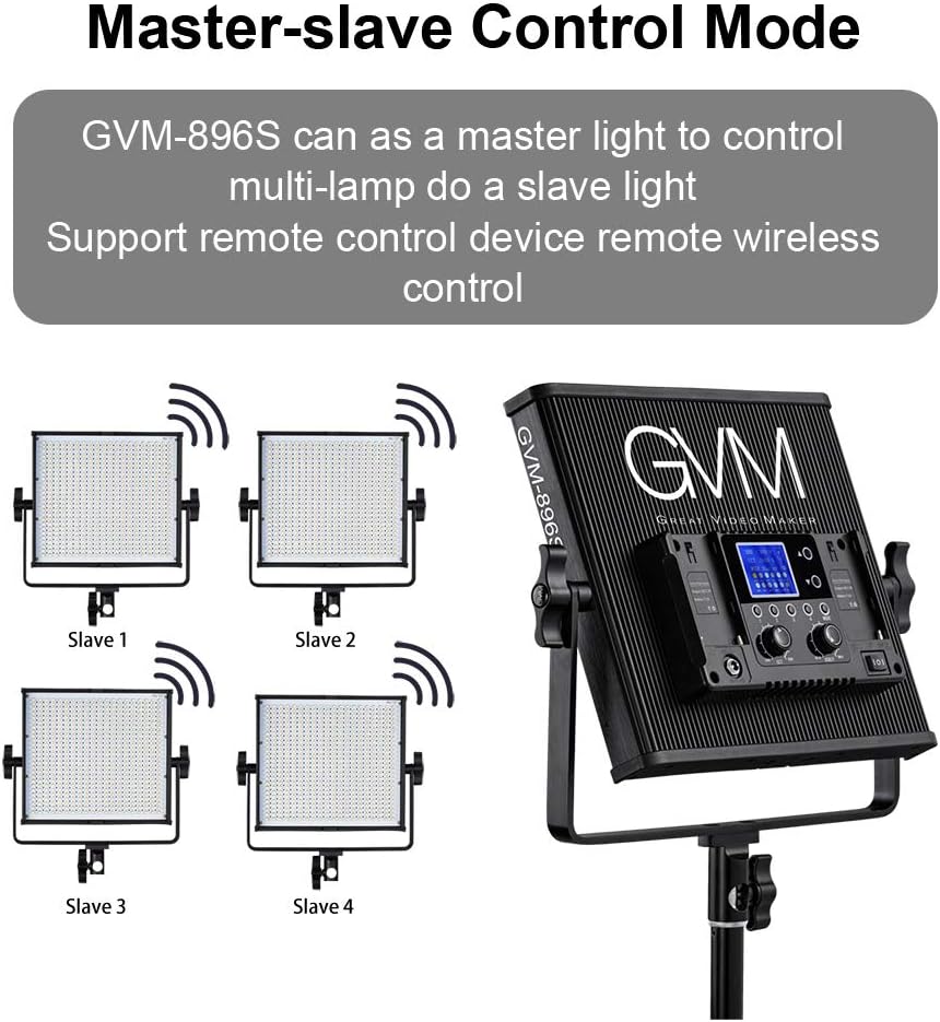 One-Day Sale: Up to 80% Off GVM LED Video Light Dimmable Bi-Color Aluminum Alloy Body with Wireless Controller for Studio, YouTube Video Photography, 896S-B3L