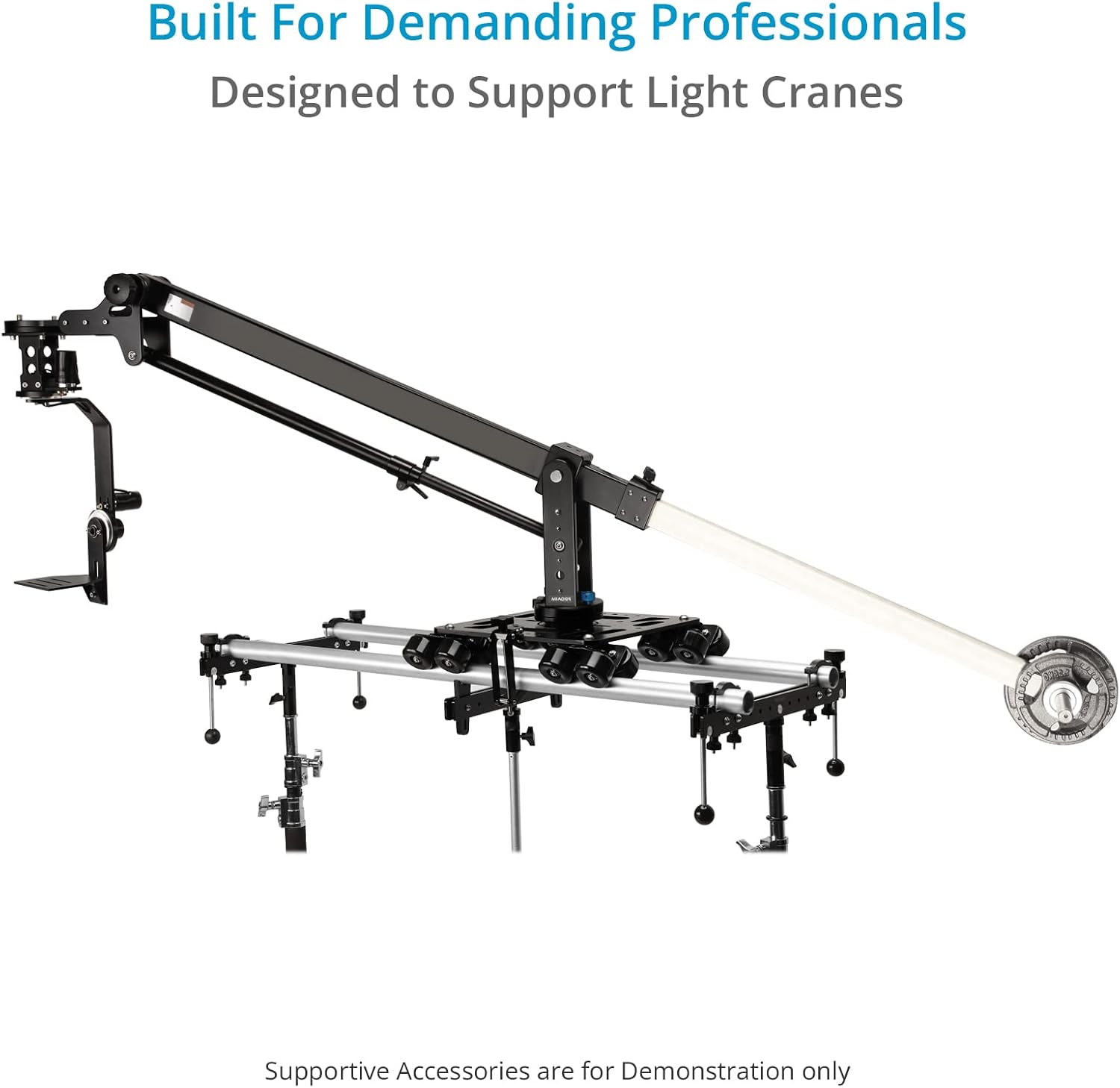 PROAIM Breeza Video/Film Solid Camera Dolly Slider with Track End. Adapts Mitchell, Flat, 75mm & 100mm Camera Heads & Light Cranes. Overslung/Underslung Operations - Hi-hat/Low-hat Mode (DL-BRZA-01)