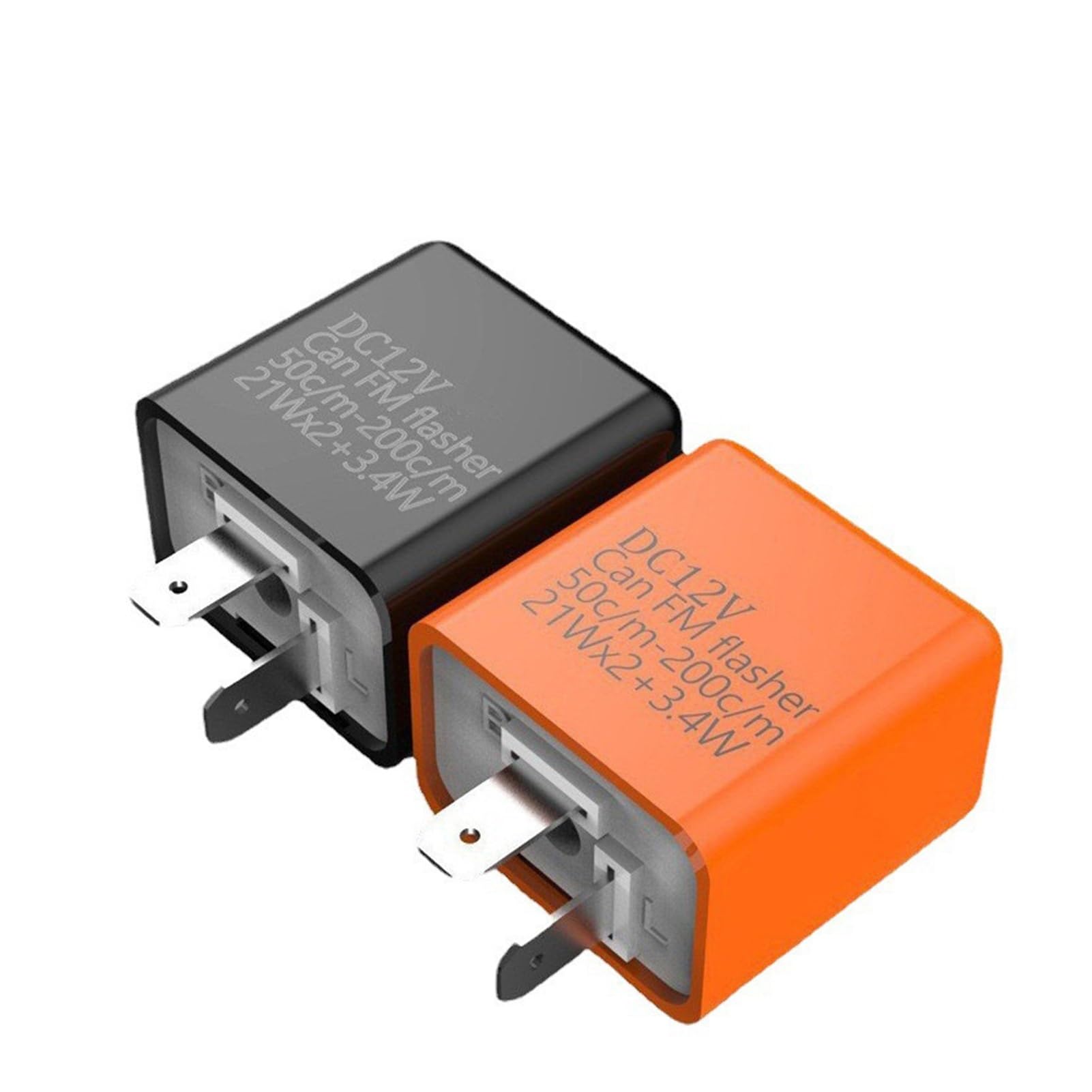 2-poliges einstellbares Blinkrelais, 12 V, LED-Blinker, Motorrad(Black)