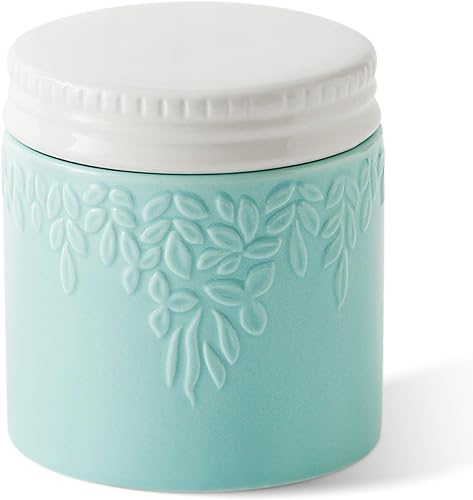 Toptier Mantequilla para encimera con línea de agua, mantequilla untable bajo demanda, mantequilla de cerámica para dejar en la encimera, plato de