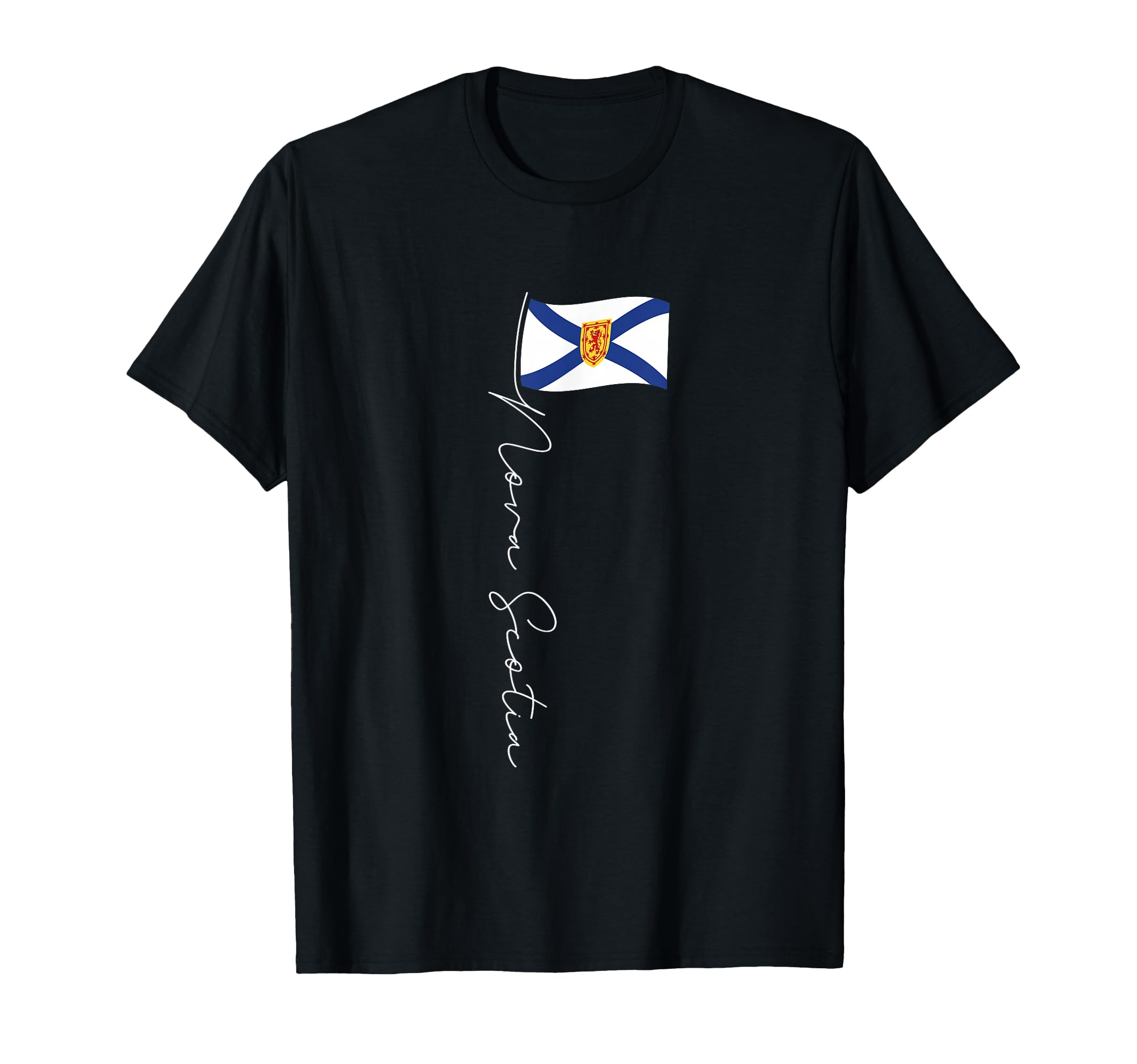 Nova Scotia Signature Flag Pole Patriotic Nova Scotian Flag T-Shirt