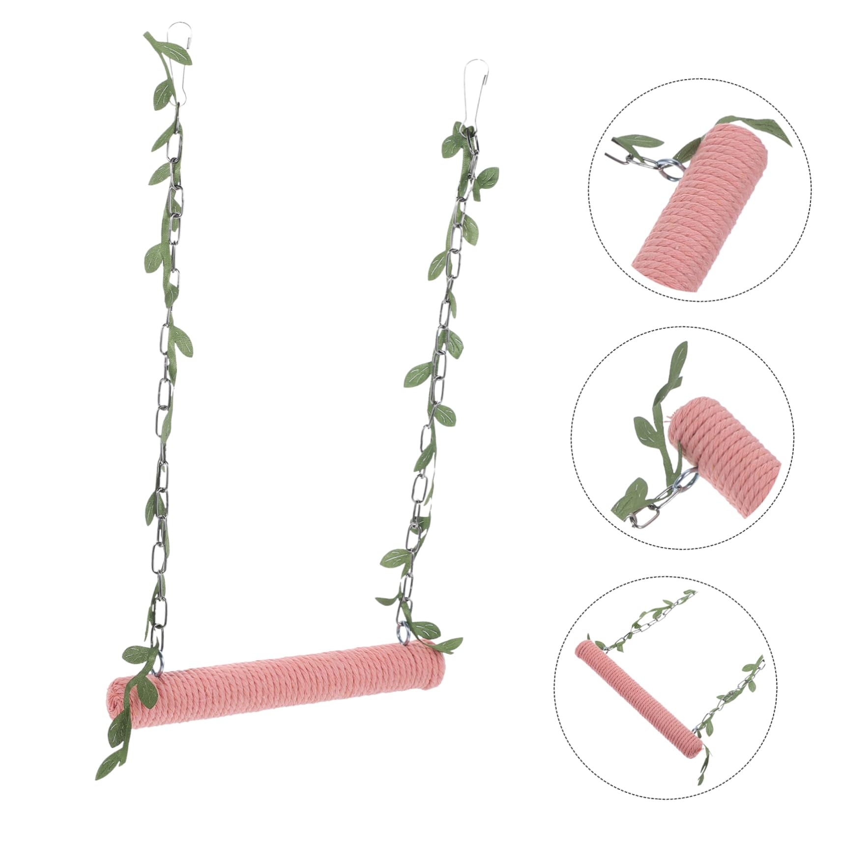 BESPORTBLE 5pezzi Giocattolo Da Gioco Per Uccelli Legno Altalena Decorativa Per Pappagalli e Parrocchetti Con Funzione Di Riposo e Allenamento Accessorio Per Gabbie Di Uccelli Design