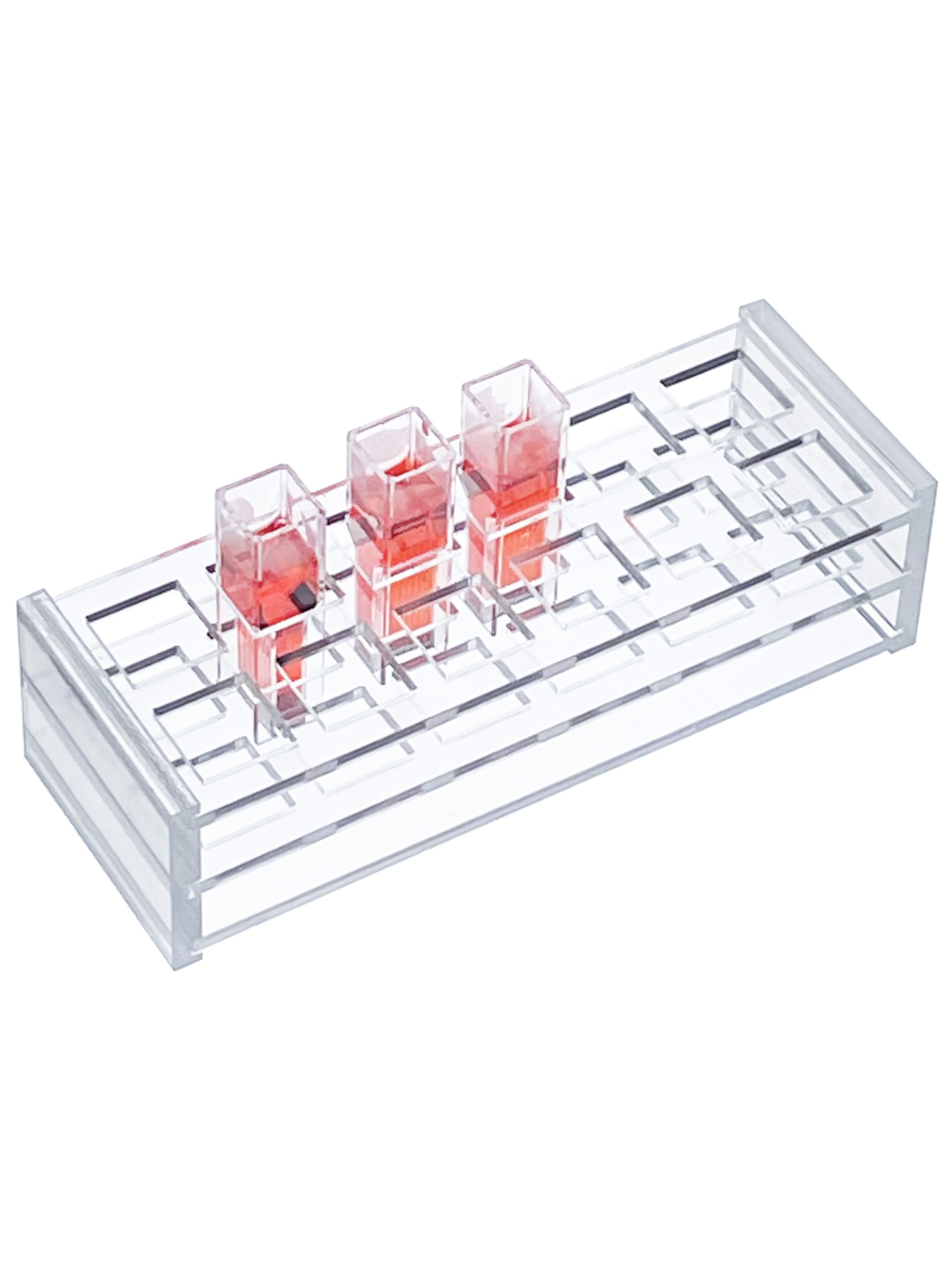 MUHWA Porta cuvette in acrilico per cuvette da 10 mm con percorso ottico, 12 posti, 1 pezzo