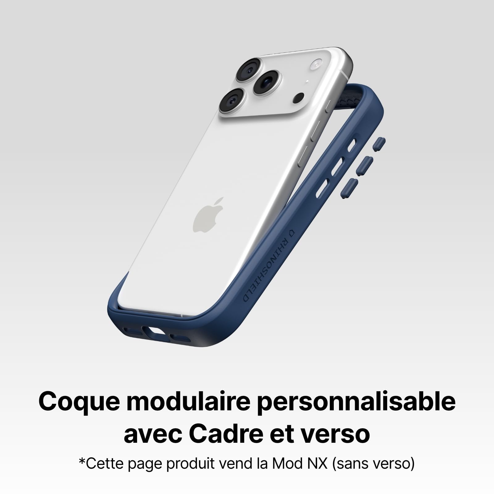 Coque RhinoShield Mod NX Pour IPhone 17 Pro - Protection Militaire, Modulaire, Sans Verso, Blanc - 12