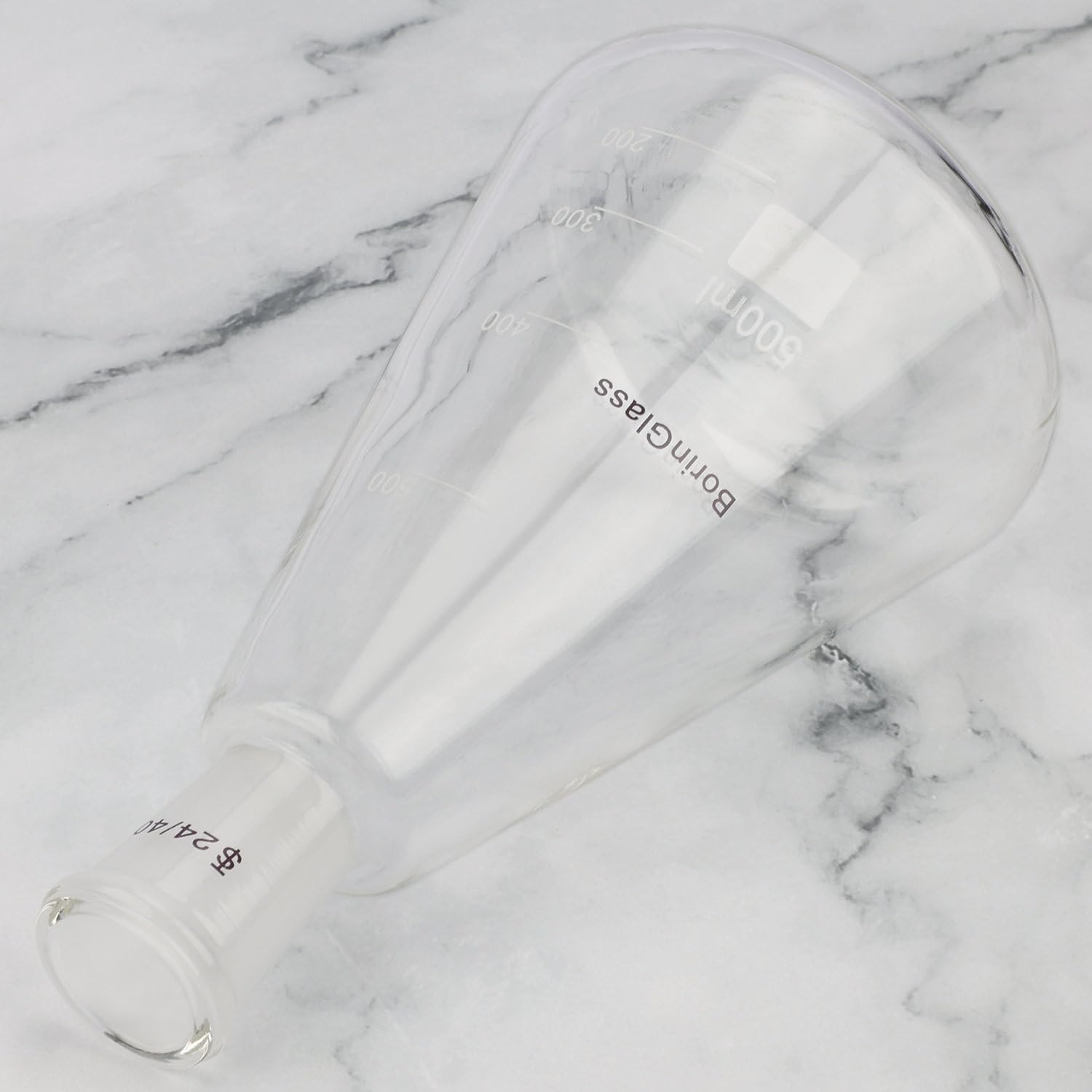BorinGlass Erlenmeyer de vidrio borosilicato 500 ml con junta 24/40