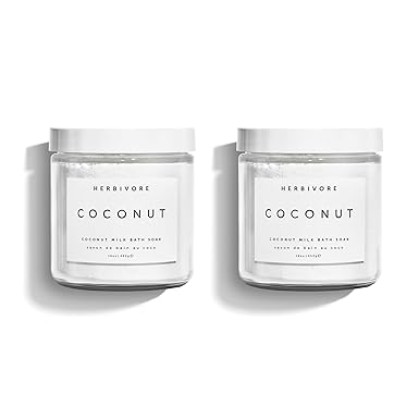 HERBIVORE Coconut Milk Bath Soak | Deeply Hydrating + Skin Softening, Soothing Light Coconut Scent, Vegan, Plant-Based
